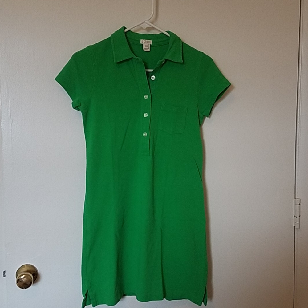 EUC bright green polo shirt dress - J.Crew Factory